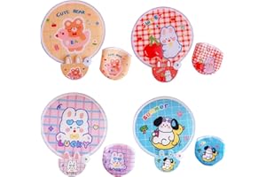 EULAPGOE 4 Stück Faltbare Runde Handfächer, Sommerfrucht Stil Faltbarer Fächer Eleganter Faltfächer für Frauen, Mädchen, den Täglichen Gebrauch(Stil 2)