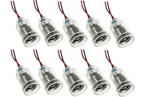 ShuoHui E10 Lampen Sockel E10 LED screw-mount klein Leuchtmittel-Halterung E10 Fassung mit Draht Light Base Sockel für Home Experiment elektrischen Test Zubehör (10)