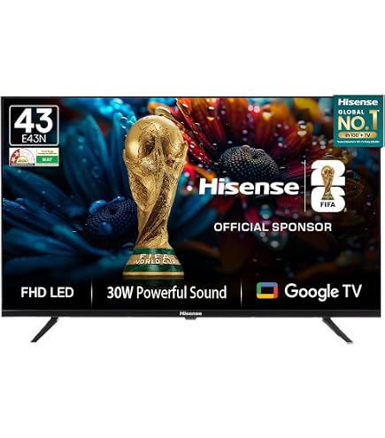 Hisense 43A68N-43 inch 4K UHD Smart Google TV with 4K AI Upscaler