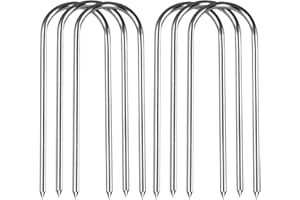 SYNORATORY Trampolines Wind Stakes Heavy Duty U Type Sharp Ends Safety Ground Anchor Galvanized Steel for Soccer Goals, Camping Tents and Huge Garden Decoration