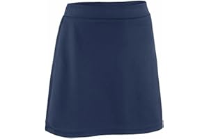 Athletic Sportswear Girls School Skort – 2-in-1 Smart Uniform Skirt with Built-in Stretchy Shorts – Flat Front, Non-Pleated & Pocket-Free – PE, Sports & Daily Wear