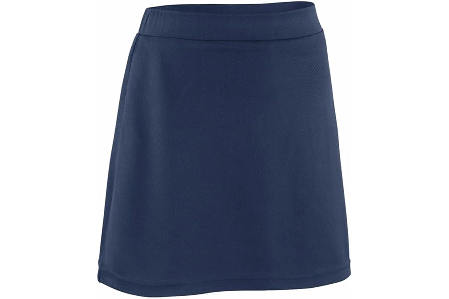 Athletic Sportswear Girls School Skort – 2-in-1 Smart Uniform Skirt with Built-in Stretchy Shorts – Flat Front, Non-Pleated & Pocket-Free – PE, Sports & Daily Wear