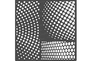 ‎CRAFTREAT CrafTreat Stencils Pattern Halftone Circles (15 cm x 15 cm) Reusable Stencils for Painting on Wood, Canvas, Paper, Fabric, Floor, Wall and Tiles DIY Art and Craft Stencils