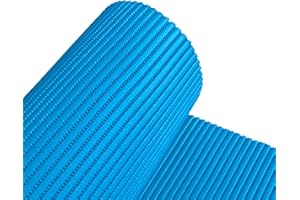 EXMA Alfombrilla Rejilla Protector con Base Antideslizantes Almohadilla Multiuso | Base Cajones Cocina Vajilla Fregadero Armarios | 100% PVC Higiénica | Ancho 65cm - Azul