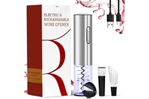 GOSCIEN Tire Bouchon Électrique LOUISWARE Ouvre Bouteille Professionnel pour Vin Rechargeable Aluminium Sans Fil Décapsuleur Automatique avec Support de Coupe d'étanchéit et Câble de Recharge USB