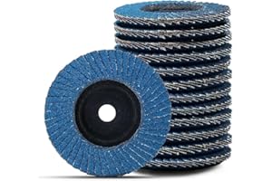 ANBOO 12 sztuk krążków wachlarzowych, lamelowych i szlifierskich, talerzyków szlifierskich, Ø 76 mm x 10 mm, ziarnistość 40/60/80/120, zestaw do mieszania, laminele, mop