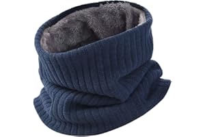 OOPOR Bufanda Invierno para Hombre Mujer - Calentador de Cuello de Polar Lana Calentar de Punto Bufanda Tubular Cuello Combina con chaquetas jersey y otras Ropa Esqui Moto Deportes