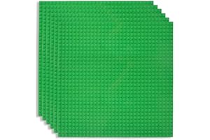 Lekebaby 6 Platten-Set Bauplatte Kompatibel mit Meisten Marken, 25 * 25cm, Grüne Grundplatte