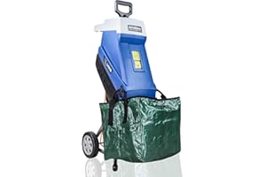 Hyundai Electric Garden Shredder, 2400w, 230v, 4200rpm speed, Portable with 10m Power Cable, Detachable collection bag and 3 Year Warranty