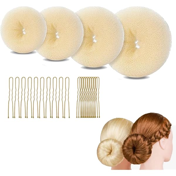 Hair Donut Bun Maker – 2 Stück, 11,4 Cm Durchmesser, Braun, Für Voluminöse Dutt-Frisuren