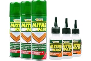 BUILDWARE 3x Mitrefast Two Part Bonding Kit Glue & Activator