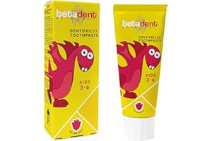 Betadent DENTIFRICIO KIDS per bambini 3-6 anni. Gusto Lampone. Azione anti placca e anti carie. Equilibrato dosaggio di Sali di Fluoro alla concentrazione di 430 ppm F - 75 ml