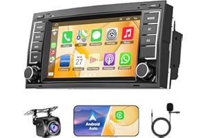 INEXACCESSORIES 2+32G Autoradio für VW Touareg 2004-2011，für Transporter 2004-2009，für T5 Multivan 2004-2009 mit Wireless Carplay&Android Auto, 7 Zoll Autoradio mit WiFi/GPS Navigation/Rückfahrkamera/SWC/Bluetooth