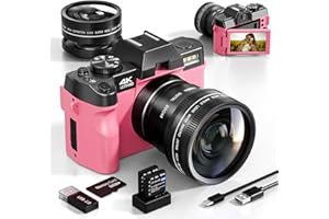 G-Anica Appareil Photo numérique, 48MP pour la Photographie avec WiFi et contrôle d'application, 4K Vlogging Camera, Parfait pour Les utilisateurs débutants et Les débutants avec Macro&Wide Lens