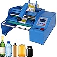 Label STS808 Semi-Automatic Label Applicator Machine, Round Bottle Labeling, One & Two Labels Mode, Adjustable for Round Containers