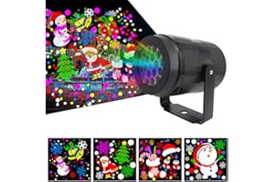JTLB Projecteur de Noël Halloween Projecteur LED Lampe de projecteur LED de Noël avec télécommande Projecteur de lumière étanche pour décoration intérieure et extérieure, Noël, fête, Halloween
