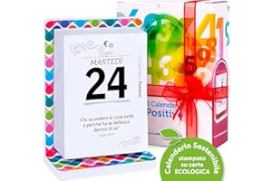 IL CALENDARIO POSITIVO Calendario Positivo 2026 Motivazionale | Da Tavolo con Supporto Sorrisi | Affronta le Giornate col Sorriso ed un Pensiero filosofico | Idea Regalo geniale | Dimensioni 12x17x5,5 | Luxury Pack