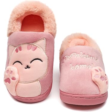 Peluche Pantofole di Gatto per Babine e Ragazze Pantofole Invernali Autunno da Interno Casa