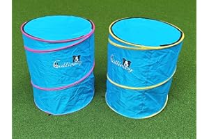 Callieway Hoopers Agility Tonne/Fass/Barrrel - (Doppelpackung) Blau, inkl. Transporttasche