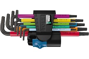 Wera 05024179001 SL/9 TORX HF Vinkelnyckelsats, Flerfärgad, 9 delar