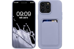 kwmobile Funda Billetera Compatible con Apple iPhone 14 Pro MAX Funda con Tarjetero - Carcasa Cartera Protectora con Espacio para Tarjeta - Lila