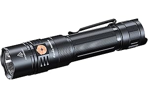 Fenix PD36R ACE Rechargeable Compact Security Torch | 3000 Lumen | 415m | 63hrs+ Max | Set Function - Selectable Profiles, Rotary USB Port Cover | IP68, Black