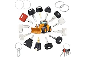 BUOSHUO 18 Stück Baumaschinen Schlüssel set,Zündschlüssel set Traktor,Ersatz Zündschlüssel,Bagger Schlüssel,Universal Motor Startschalter,für Bulldozer,schwere Baumaschinen,Ersatz Start Schlüssel Set