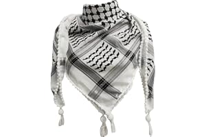 CNAFGBGG Palestina halsduk 122 x 122 cm Keffiyeh palestina autentisk palestinsk halsduk halssjal bomull Shemagh unisex arabis