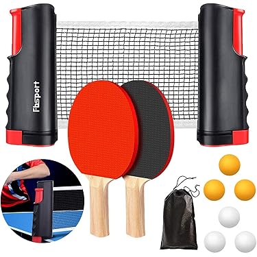 Familie Sport Spel U Fit One Premium Tafeltennis Set Met Opbergtas 4 Tafeltennisbatjes