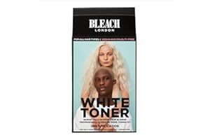 Bleach London White Toner Kit - Ammonia-Free - Ideal to Neutralise Brassy Yellow for Icy Blonde Finish - Perfect for Pale Yellow Bleached Hair (Complete Kit)