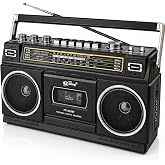 Coverzone Teleskopik Antenli Kaset &Ccedil;alar Radyo &ndash; AM/FM/SW1-2 4 Bant, Bluetooth/USB/TF MP3 M&uuml;zik &Ccedil;alar, Kayıt &Ouml;zellikli, Kulak
