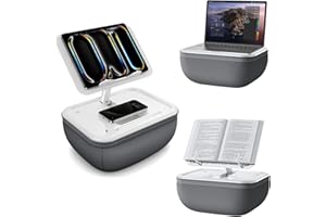 elitehood Stojak na poduszkę na iPada, regulowany kąt, stojak na poduszkę na tablet, miękka poduszka, uchwyt na iPada do łóżka, kompatybilny z laptopem, MacBookiem, iPadem Pro Air Mini, Kindle,