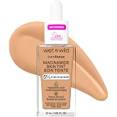Wet n Wild Bare Focus Niacinamide Skin Tint, Base de Maquillaje de Cobertura Modulable, F&oacute;rmula Ligera Enriquecida con &Aacute;cido