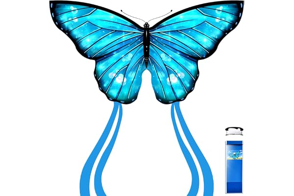 Simxkai cerf-Volant Papillon Facile à Voler – Monoline pour débutants, Plusieurs Couleurs et Pack de 2 Disponibles