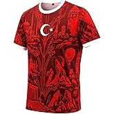 AWE T&uuml;rkiye Forma,%100 Polyester, Kısa Kollu, Yuvarlak Yaka, Ay Yıldız ve İstanbul Desenli Taraftar Forması
