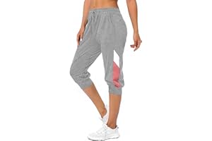 Marvmys Pantaloni 3/4 da Donna in Cotone Sportivi Ladies Estivi Pantaloncini Casual Yoga Fitness Larghi Trekking Running Shorts S-XXL