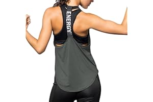 HomyComy Femmes Débardeurs de Sport sans Manches Exercice Yoga Running Tank Tops