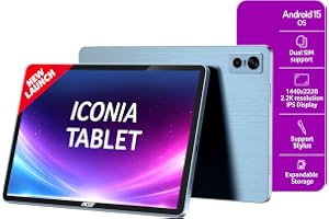Acer Iconia Tab11 | 11.45" | 2.2K IPS Display, 450 Nit | Quad Speakers | 8GB + 128GB (Expandable) | Wi-Fi + (Calling) | Fingerprint Reader| Slim Metal Body| Blue