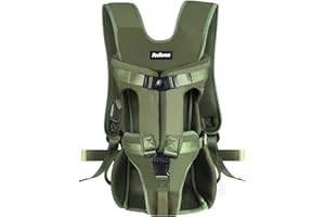 PetBonus Haustier Rucksack Hunderucksack, Tragbare Verstellba Beinen heraus Hund Tragetasche, Atmungsaktive und Leichte Rucksäcke für Mittler Klein Hunde, Hundetasche für Wandern (Armee grün, M)