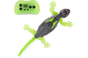 Hex Bots - Wall Crawler Gecko, zdalnie sterowany gekon pełzający po ścianach i sufitach, ze świecącymi oczami LED, łatwe sterowanie za pomocą pilota zdalnego sterowania, realistyczne ruchy, od 4 lat