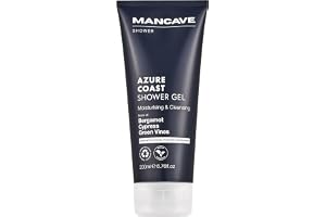 ManCave Azure Coast Duschgel Herr 200ml, Kroppstvätt, Naturliga Ingredienser, Vegansk, Miljövänlig och Cruelty-Free, Kustdusc