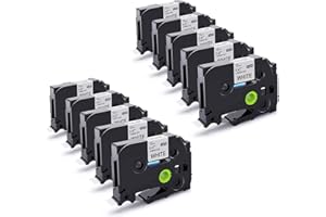 ‎SUMINEY Suminey Kompatibel Schriftband als Ersatz für Brother P touch Beschriftungsgerät schriftband 12mm TZe-231 AZe Tape 12mm 0.47 Schwarz auf Weiß für Brother P touch 900 h100lb H105 1000 1010 Cube x 10