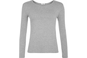 7STYLES® Girls TOP Long Sleeve T Shirt Kids Basic Plain TOP Crew Neck School Uniform 5-13