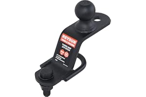 REYSUN 864008 3 in 1 ATV/UTV Trailer Hitch Adapter with 2 inch Trailer Ball, 3 Way ATV Attachment, Fastener Kit Included