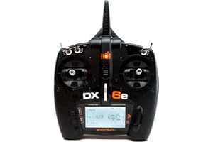 Tihoho Spektrum DX6e 6-Channel DSMX 2.4GHz RC Radio Transmitter Only (No Receiver) with 250 Model Memory | Telemetry | Wireless Trainer Link, SPMR6655