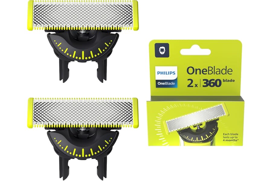 Philips OneBlade Original 360 lame, compatibili con tutti i modelli OneBlade e OneBlade Pro, 2 pezzi (modello QP420/60)