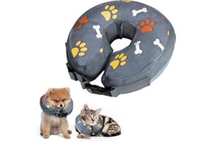 ANWA Inflatable Dog Collars for After Surgery, Adjustable Buster Collars for Dogs, Soft Dog Cone Alternative