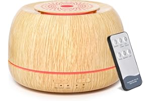 TAIGUCAT 300ML Essential Oil Diffuser, Aroma Diffuser Air Humidifier,Electric Ultrasonic nebulizer with 14 led Colour Lights,Auto Shut-Off,USB C Cable for home, Yellow