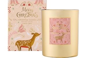 Airkeep Candela Profumata Christmas Cookie, Candela da 198 g con Durata di Bruciatura Prolungata, Candela in Cera Naturale per la Casa, Perfetta come Regalo di Natale per Uomini e Donne