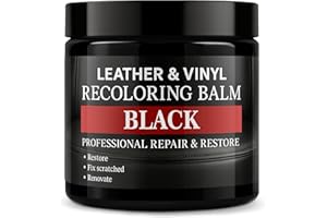 Laxmorph ripara Pelle Divano Nero, Kit Riparazione Pelle, Riparazione Pelle Auto, Pelle liquida per riparazioni per la Maggior Parte degli Articoli in Pelle, comprese Scarpe, Borse e Giacche in Pelle